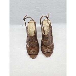 BCBGeneration Tan Peep Toe  Sling Back  Stilettos Size 6.5 PL-Jaguarr